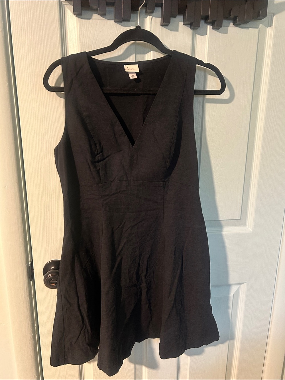 a new day Black Sleeveless V-Neck Dress